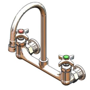 SINK MIXING FAUCET, 8" WALL MOUNT, RIGID