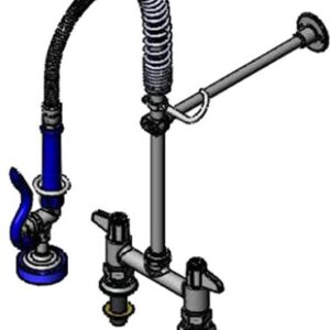 UK MINI PRE-RINSE, 6" DECK MOUNT FAUCET,
