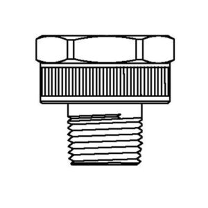 ADAPTER, 3/8" NPT MALE X 3/4" GH FEMALE