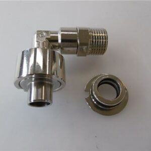 RACCORDO A GOMITO CON ALBERINO INOX