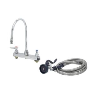8" C/C WORKBOARD FAUCET, 135X GOOSENECK,