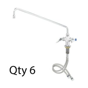 (6) DOUBLE PANTRY FAUCETS W/ 18" SWING