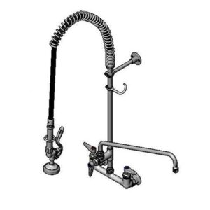 PRE-RINSE UNIT: 8" WALL MOUNT BASE,