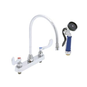 PET GROOMING FAUCET W/ SPRAY VALVE, 8"