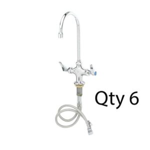 (6) DOUBLE PANTRY FAUCETS W/ RIGID