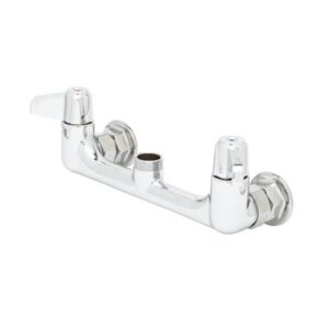8" WALL MOUNT FAUCET, LEVER HANDLES &