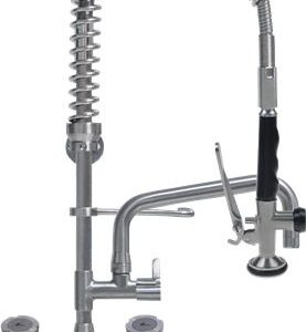 DOCCIA PRELAVAGGIO INOX 650 mm C/RUB.