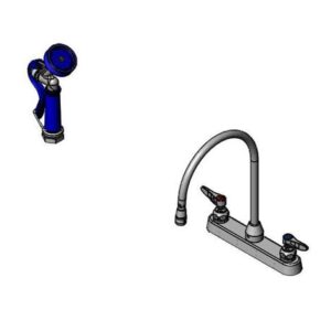 PET GROOMING FAUCET W/ SPRAY VALVE, 8"