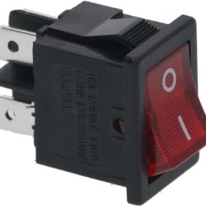 INTERRUTTORE BIPOLARE ROSSO 16A 250V