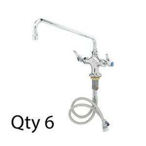 (6) DOUBLE PANTRY FAUCETS W/ 12" SWING