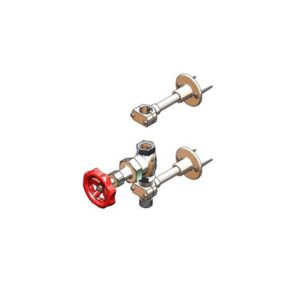 1/2" CHROME PLATED GLOBE VALVE, NIPPLE ,