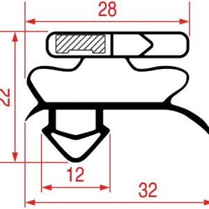 GUARNIZIONE AD INCASTRO 1380x680 mm
