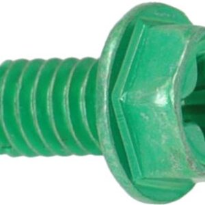 SCREW, GROUND, GREEN