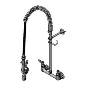 PRE-RINSE UNIT, 8" WALL MOUNT, CERAMAS,