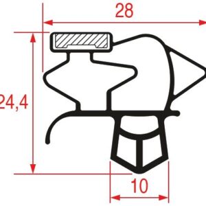 GUARNIZIONE AD INCASTRO 1505x645 mm