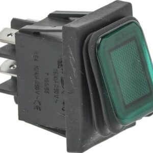 PULSANTE BIPOLARE VERDE 16A 250V