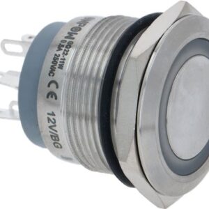 PULSANTE ONPOW GQ22-11WE 12V/MOM./BG