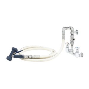 WASHDOWN STATION: 8" WALL MOUNT FAUCET,