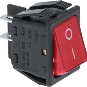 PULSANTE BIPOLARE ROSSO 16A 250V