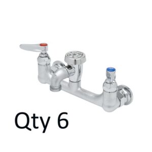 SERVICE SINK FAUCET, WALL MOUNT, 8"