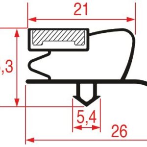 GUARNIZIONE AD INCASTRO 390x370 mm