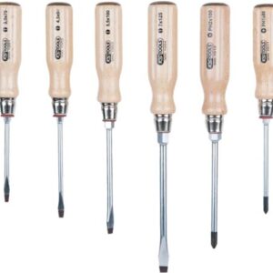 JEU TOURNEVIS MANCHE BOIS-6PCS