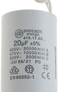 CONDENSATORE DUCATI ENERGIA 20µF C/CAVO