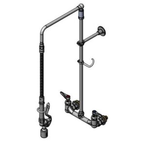 PRE-RINSE: OVERHEAD SWIVEL ARM, 8" WALL