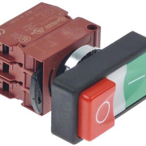 Drucktaster Einbau ø 22mm rot/grun 1NO/1