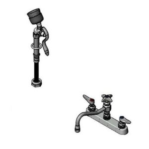 WORKBOARD FAUCET, DECK MOUNT, 8"