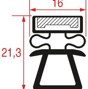 GUARNIZIONE AD INCASTRO 380x220 mm