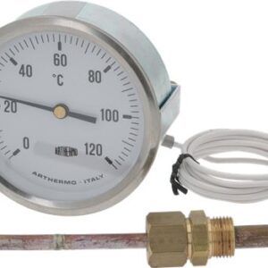 TELETERMOMETRO BIANCO ø 80 mm 0-120°C