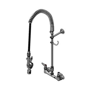 PRU 8" WALL MOUNT FAUCET, W/ CERAMAS,