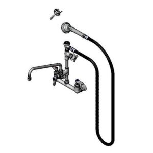 8" WALL MOUNT FAUCET, ADD-ON W/ 12"
