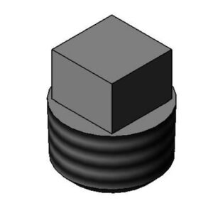 3/8" NPT PLUG, BRASS, ROUGH CHROME