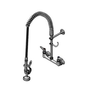 8" WALL MOUNT PRE-RINSE UNIT, 12" RISER,