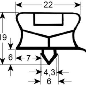Schockfrosterdichtung Profil 9794Z B 336