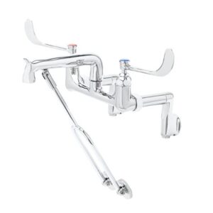 SERVICE SINK FAUCET, ADJUSTABLE FLANGES,