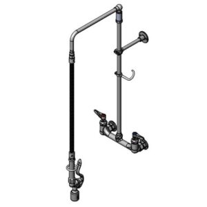 PRE-RINSE: 8" WALL MOUNT, OVERHEAD