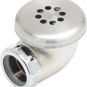 OVERFLOW HEAD ASSEMBLY, CHROME-PLATED BR