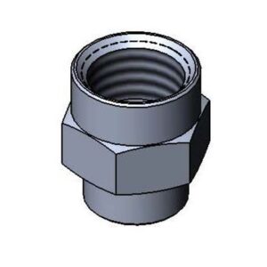 1/2" X 3/8" REDUCING COUPLING (PLATED)