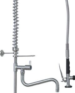 DOCCIA PRELAVAGGIO INOX 1140 mm C/RUB.