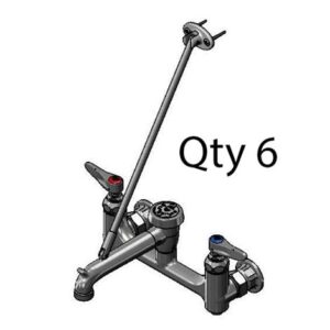 SERVICE SINK FAUCET, WALL MOUNT, 8"