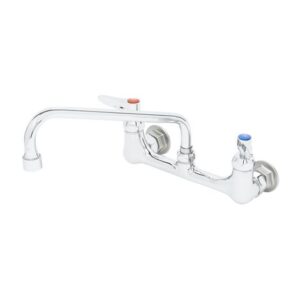 8" WALL MOUNT FAUCET, CERAMAS, LEVER