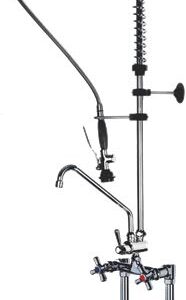 RUBINETTO BIFORO CON RIALZI 320 mm
