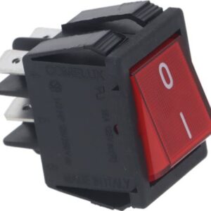 INTERRUTTORE BIPOLARE ROSSO 16A 250V