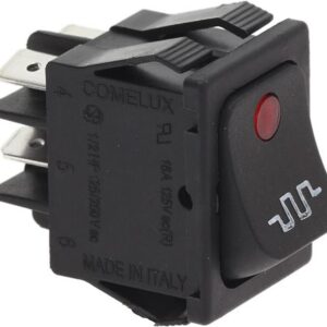 INTERRUTTORE BIPOLARE NERO 16A 250V