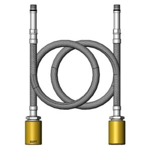 (2) 18" STAINLESS STEEL SUPPLY HOSES W/