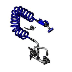 PET GROOMING FAUCET, WALL 8" CENTERS,