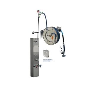 50' STAINLESS STEEL OPEN HOSE REEL W/